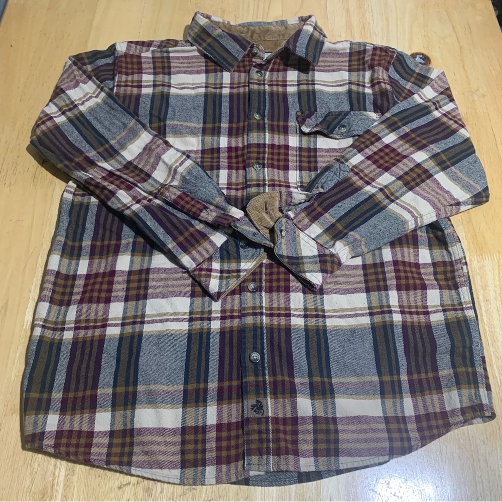 Legendary Whitetails Flannel‎ Button Up Large Tall L Brown Plaid Men's B-38
